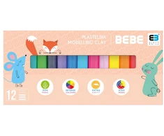 Noster Interdruk Plastelinas rinkinys 12 spalvų vaikams Bb Kids Pastel