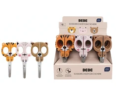 Interdruk Suapvalintos nerūdijančio plieno metalinės mokyklinės žirklės, 13 cm