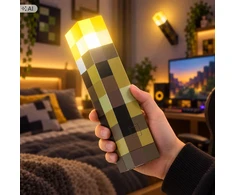 Interlook MINETORCH Naktinė lempa DZIECI LED RGB POCHODNIA akumuliatorius GAMING NA ŚCIANĘ