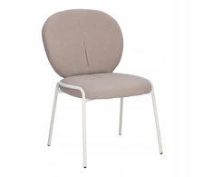 Intesi Bianco minkšta kėdė, pilka boucle, METAL BASE