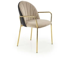 Intesi Rebbeca kėdė BEIGE | JUODA | AUKSAS