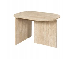 Intesi Umor ovalus kavos staliukas 72x53 cm modernus travertinas (Dydis: universalus
