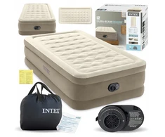 Intex Pripučiamas čiužinys su akumuliatorine pompa 190 × 100 × 40 cm veliūras