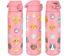 Ion8 gertuvė vandeniui 600ml, rožinė su katytėmis