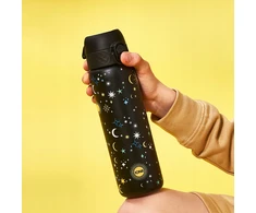 Gertuvė ION8 Plieninis buteliukas, 600 ml. Žvaigždės juodos su auksu