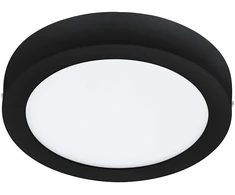 Lubinis šviestuvas Išmanus paviršinis LED šviestuvas EGLO FUEVA-Z, IP44 16,5W, 2700-6500K, 2100lm, juodos sp, Ø21cm,APP