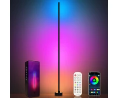Išmanusis LED toršeras G.LUX GD-RAINBOW-F, 12W, RGB, 960lm, DIM, juodos sp 141cm, su pultu