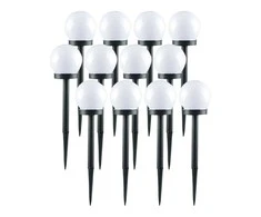 Įsmeigiamas LED lauko šviestuvas BURBULAS, įkraunamas saulės energija, 4 LED, ø15xh47,5cm
