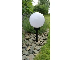 Įsmeigiamas LED lauko šviestuvas BURBULAS RGB, įkraunamas saulės energija, 4 LED, IP44, Ø15xh43,5 cm