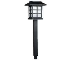 Įsmeigiamas LED lauko šviestuvas, įkraunamas saulės energija, ZK8008, juodos sp., 34,5 cm