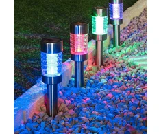 Įsmeigiamas LED lauko šviestuvas, įkraunamas saulės energija, LED