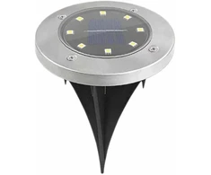 Įsmeigiamas LED lauko šviestuvas, įkraunamas saulės energija, 10 LED, ø10,5 x 15 cm
