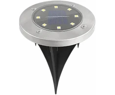 Įsmeigiamas LED lauko šviestuvas, įkraunamas saulės energija, 10 LED, ø10,5 x 15 cm