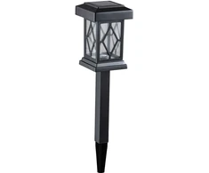 Įsmeigiamas LED lauko šviestuvas, įkraunamas saulės energija, ZK8008, juodos sp., 34,5 cm