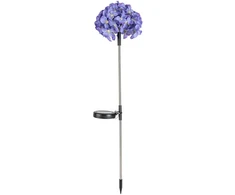 Įsmeigiamas LED lauko šviestuvas KAUFTEC FLOWER, įkraunamas saulės energija, 10 LED, 74 cm