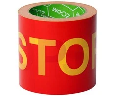 Įspėjamoji juosta "STOP" 100 mm x 100m, geltona-raudona, ZOOM