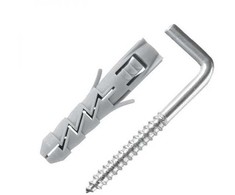 Išsiplečiantys kaiščiai su kabliu FIX, 90', 6,0 x 30 mm / 4,5 x 35 mm, 6 vnt.