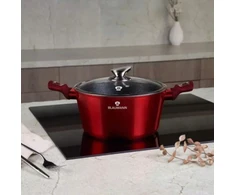 Išskirtinis Blaumann Metallic Line Burgundy 4L puodas su dangteliu