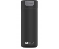 Izoliuota gertuvė - KAMBUKKA - 500ml - Nerūdijantis plienas - Matinė juoda - Neslystantis