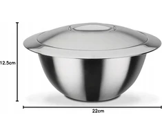 Izoliuotas salotų dubuo - GSW - DIZAINAS - 22 cm - Nerūdijantis plienas - Dviguba siena