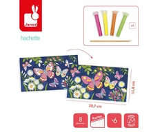 Janod Creative rinkinys Fluorescencinis smėlis Butterflies 6+