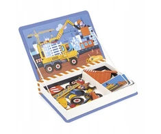 Janod Magnetibook statybų aikštelė 3+ magnetiniai dėlionės