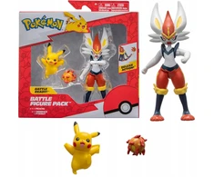 Jazwares Pokemon rinkinys 2 figūrėlės: Cinderace + Pikachu ir ugnies kamuolys PKW2904