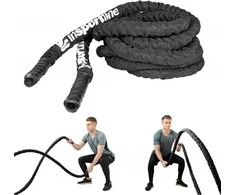 Jėgos-kovos virvė su nailonine apsauga inSPORTline Waverope 15m 50mm 21,8kg