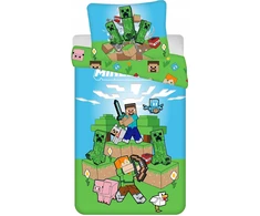 Patalynės komplektas Jerry Fabrics JAUNIMO PATALYS 140X200 MINECRAFT VAIKŲ MEDVILNĖ 70X90 STEVE ALEX