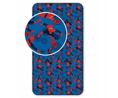 Jerry Fabrics Medvilninė paklodė 90x200 Žmogus-voras, mėlynas