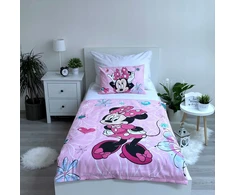 Jerry Fabrics Minnie Mouse patalynė 90x120 COTTON MINNIE FLOWERS lovai 02JF