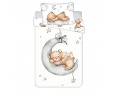 Jerry Fabrics Sweet Home vaikiškas patalynės komplektas Teddy Bear Ribbon, 100x135 cm, 2 dalių