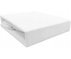 JERSEY medvilninė paklodė su elastine juostele 90x200 balta DEN