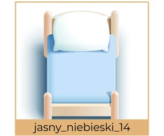 JERSEY vaikiškas paklodė 80x160 su elastine juostele SERTIFIKATAS šviesiai mėlyna 14