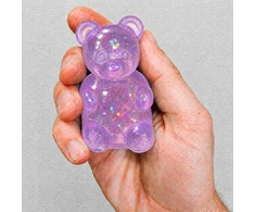 Jhc E Commerce Blizgučiai nuo streso meškiukas Squishy Gniotek Sensory Squeeze Violetinė