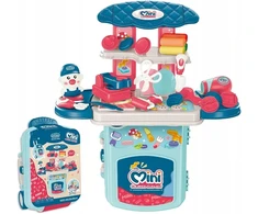 Joy4kids CASTRYLINA Mini Kitchen 37 elementų lagaminas ant ratukų vaikams
