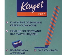 Jumbo pieštukai su drožtuku Kayet, 6 vnt.