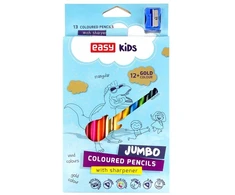 Jumbo trikampiai pieštukai 13 spalvų EASY - Easy Stationery
