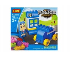 Jumei 3+ blokeliai POLICIJA 18 elementų, 20x19cm