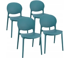 Jumi 4 x sodas KĖDĖ terasa balkonas sodas MODERNUS plastikinis JUSTIN marine
