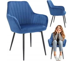 Jumi Cora Mėlyna minkšta kėdė svetainei