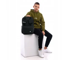 Juodas jaunimo kuprinė Gopack su priedais, 19l