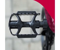 Juodi VELOXO TrailBlaze dviračio pedalai, tvirtos aliuminio MTB platformos