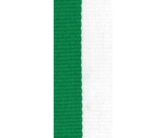 Juosta medaliui 80x1cm poliest./žalia/balta