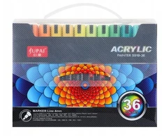 Jupai Markery flamastry akrylowe 36 vnt/kpl WODOODPORNE