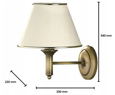 Jupiter CLASSIC klasyczny kinkiet auksinė patynowany 0506