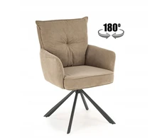 K528 pasukama kėdė, CAPPUCINO smėlio spalvos, Halmar velveta medžiaga