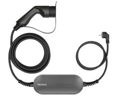 Kabelis DELTACO e-Charge, Mode2, Schuko - 2 tipas, 10A, 1,5+4M / EV-1232