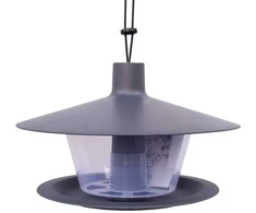 Kabinama lesykla laukiniams paukščiams Finch Plastia D28.5x17cm pilka