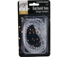 Kabliukai grandinėlės, skaidrūs, 3,15 cm, 8 vnt